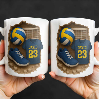 Celebrate Your Love for Volleyball With Sports Gear - Personalized Custom Coffee Mug - SPORT028_MG