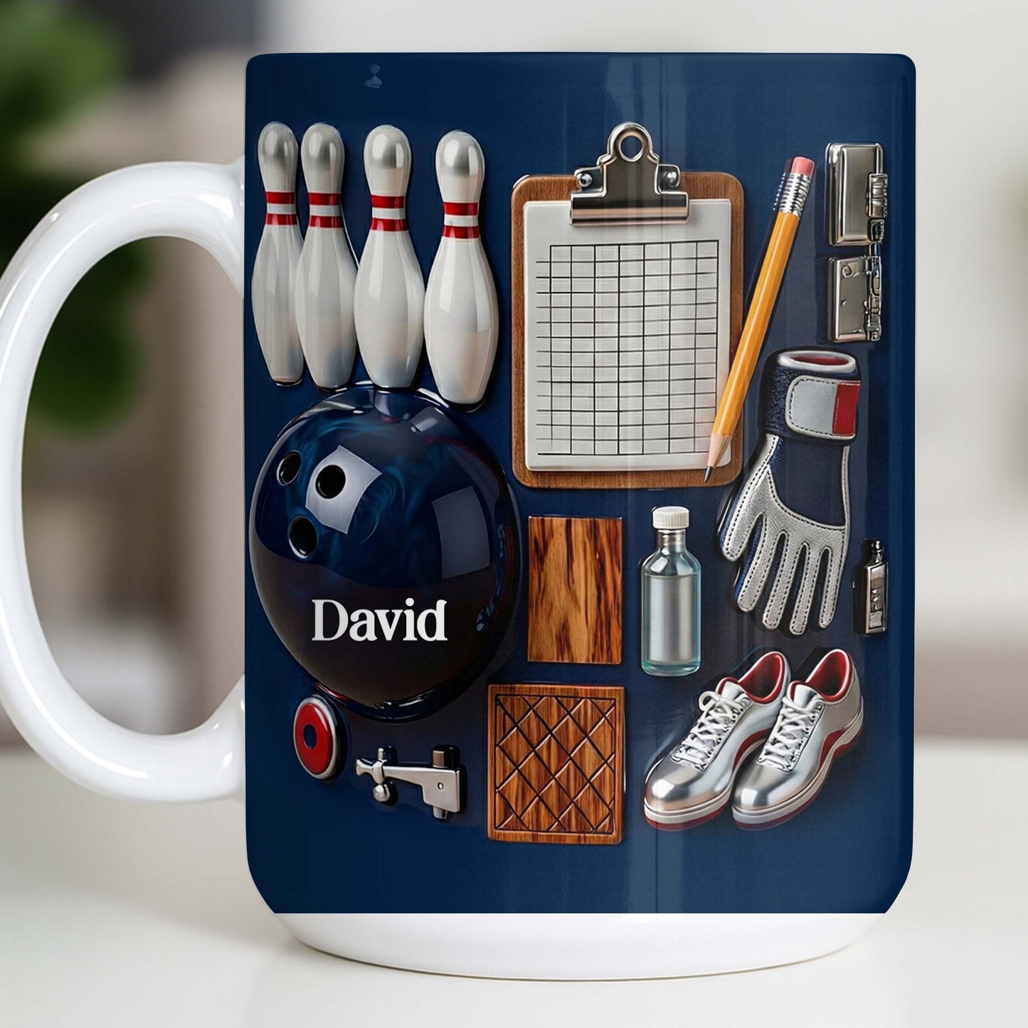 Customizable Bowling Enthusiasts Essential Gear - Personalized Custom Coffee Mug - SPORT069_MG