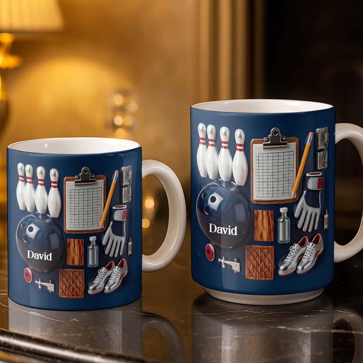 Customizable Bowling Enthusiasts Essential Gear - Personalized Custom Coffee Mug - SPORT069_MG