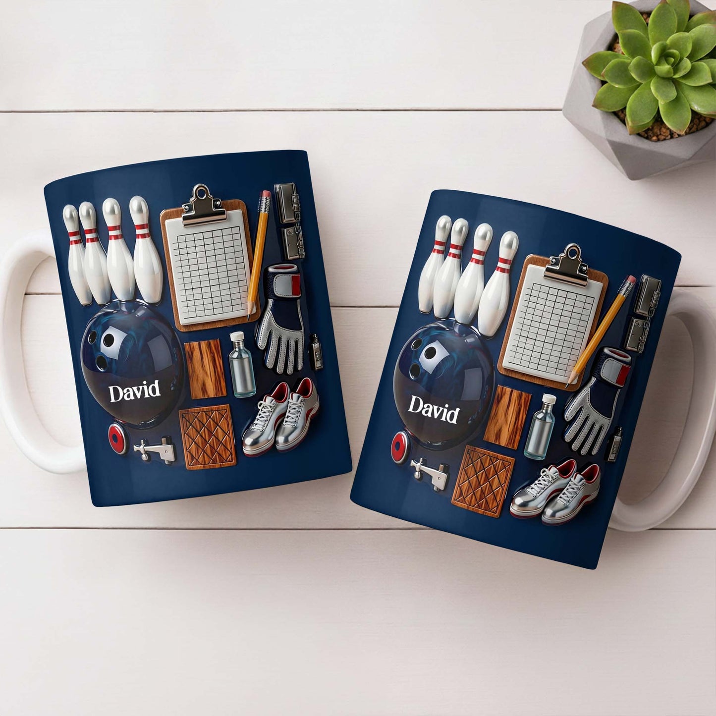 Customizable Bowling Enthusiasts Essential Gear - Personalized Custom Coffee Mug - SPORT069_MG