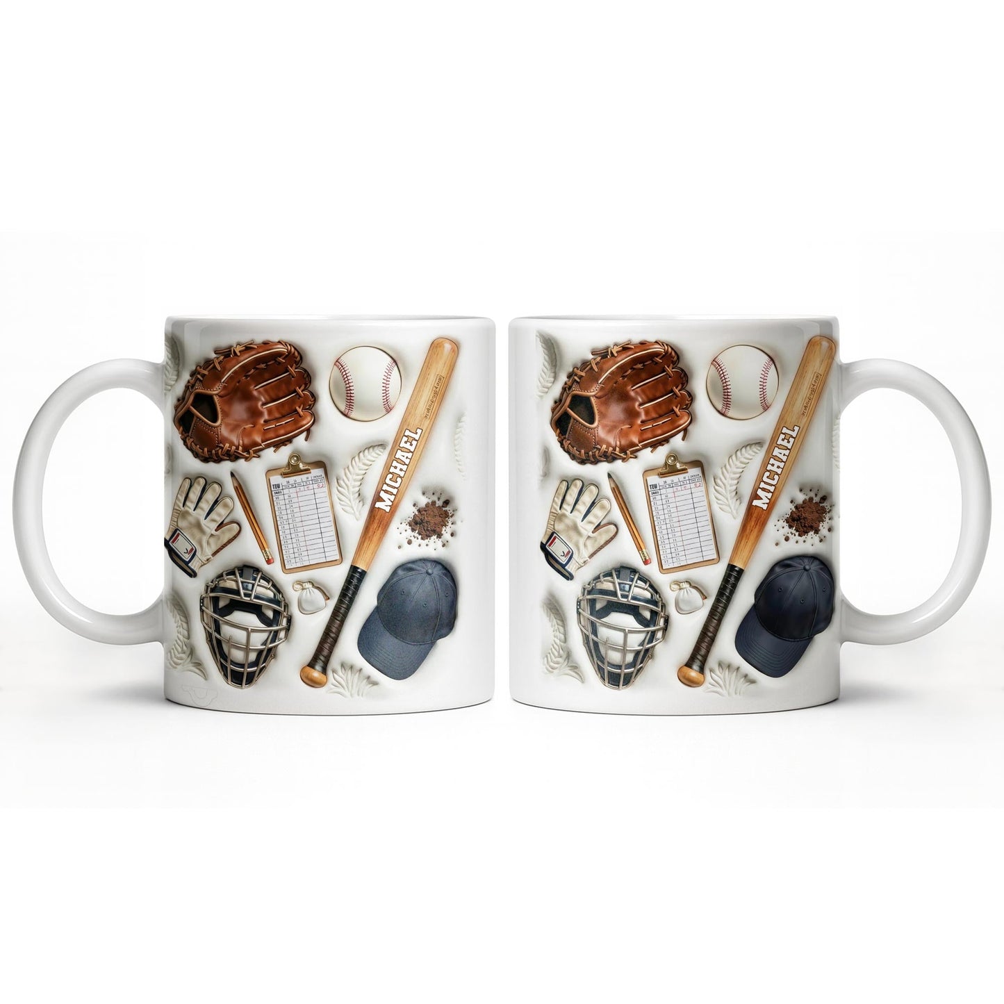 Personalized Baseball Sports Mug With Custom Name - Personalized Custom Coffee Mug - SPORT070_MG