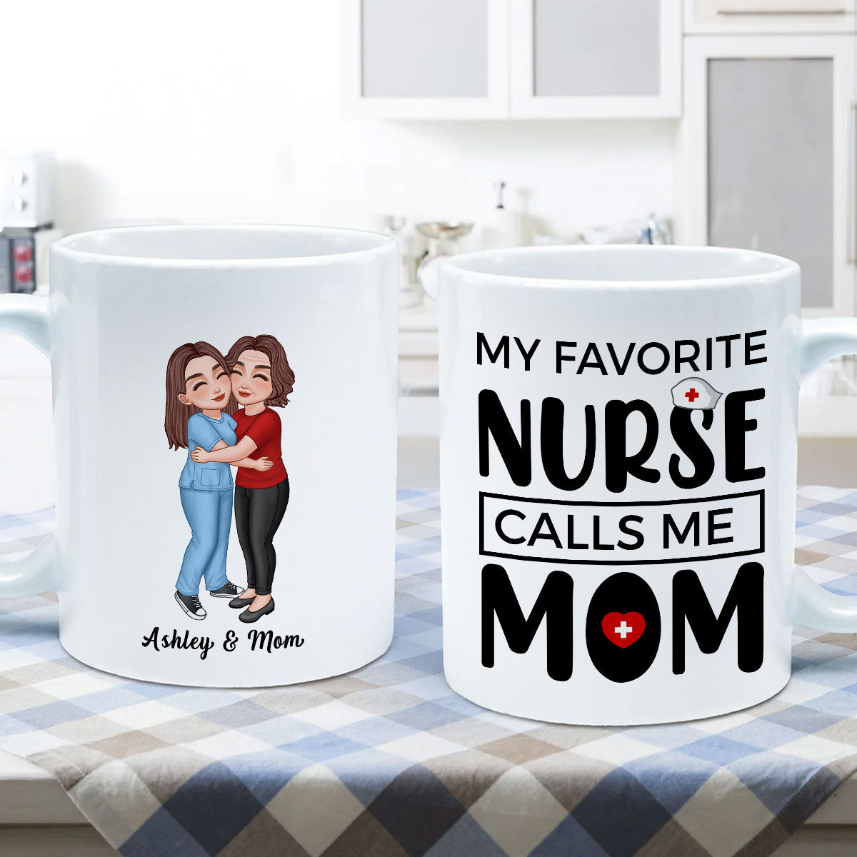 My Favorite Daughter Son Call Me Mom By Custom Occupation Firefighter, Nurse, Police Officer, Teacher Personalized Mug
