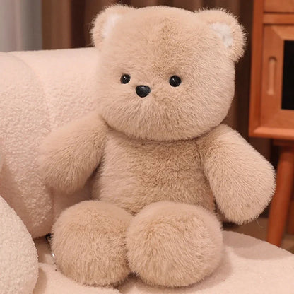 Kawaii Running Bear Plush Toy Soft Stuffed Animal for Kids and Home Decor