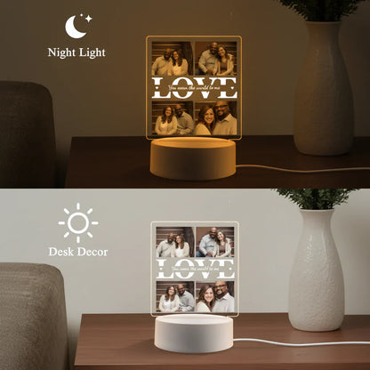 Personalized Photo Acrylic Night Light Plaque