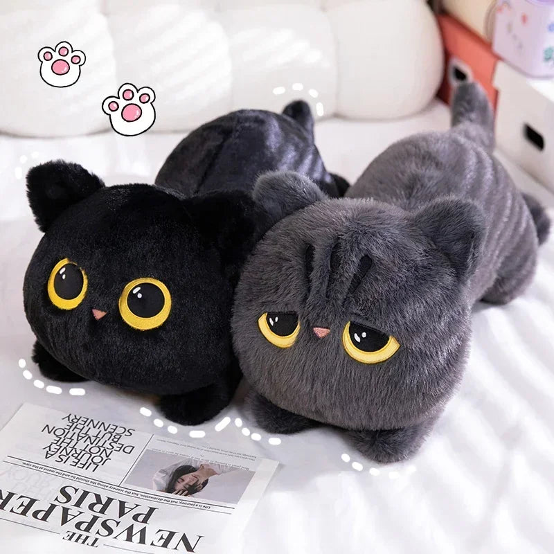 50cm Black Cat Plush Pillow Soft Cuddly Stuffed Toy