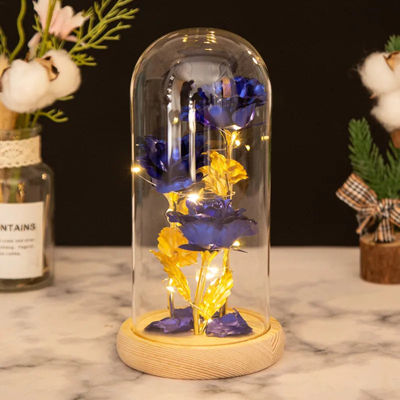 Glass Dome LED Rose - Romantic Gift for Women