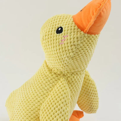 Bite-Resistant Plush Duck Toy for Dogs - Teething & Sleep Aid