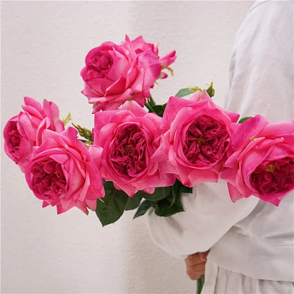 Real Touch Austin Latex Rose Bouquet Set of 5