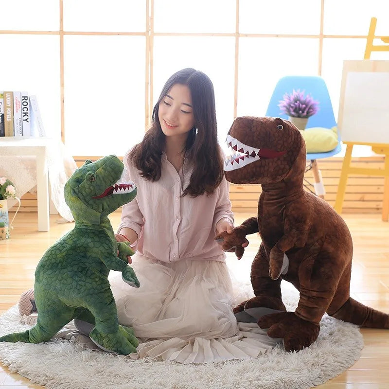Cute Plush Dinosaur Pillow - Soft Tyrannosaurus Rex Toy for Kids