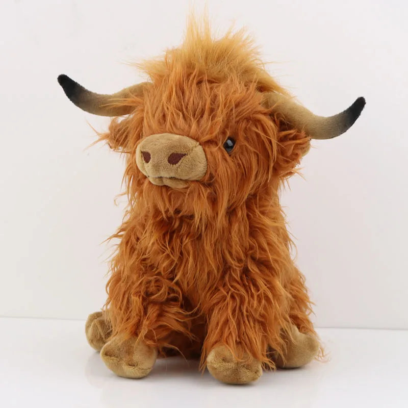 Realistic Highland Cow Plush Lifelike Detail