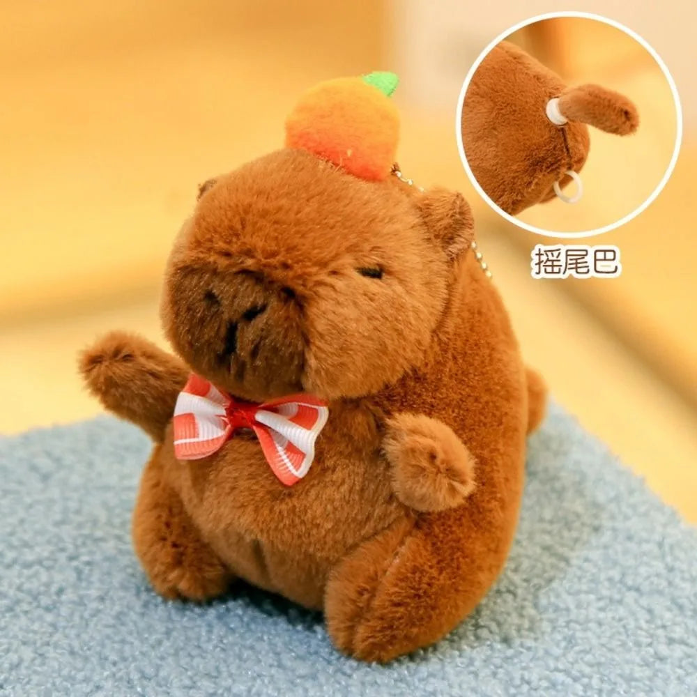 Capybara Plush Toy with Hoodie and Wings Mini Soft Stuffed Doll