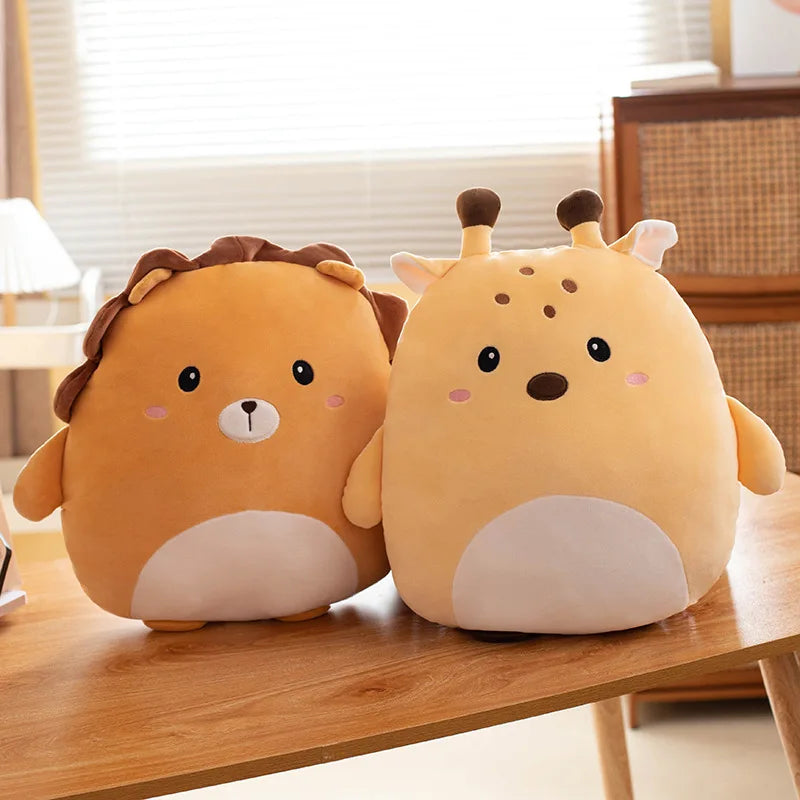 Cuddly Kawaii Zoo Animal Plushies - Soft Squishy Pillows for Kids