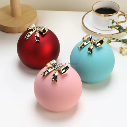 Round Bow Eternal Rose Jewelry Gift Box for Necklace and Ring