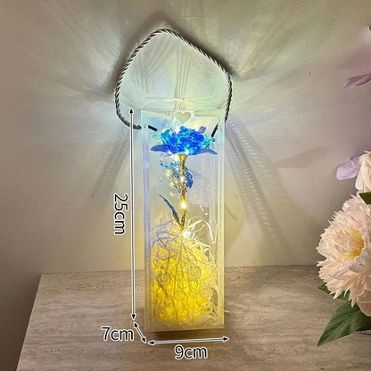 Eternal Rose LED Light in Glass Dome for Valentine's Day and Special Gifts
