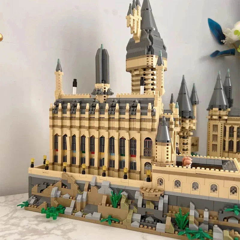 City Creative Medieval Magic School Castle Famous Architecture Palace Model Building Blocks