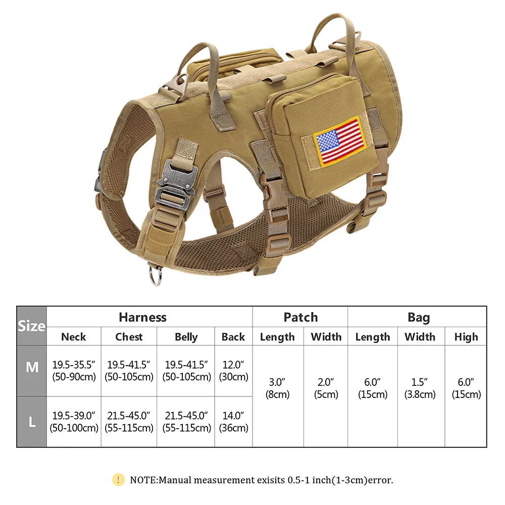 Large Dogs Training Harnesses With Pouches