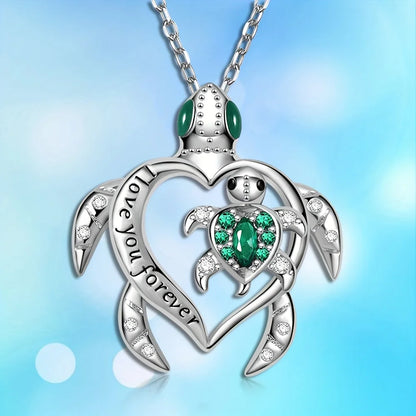 Sea Turtle Love Pendant Necklace