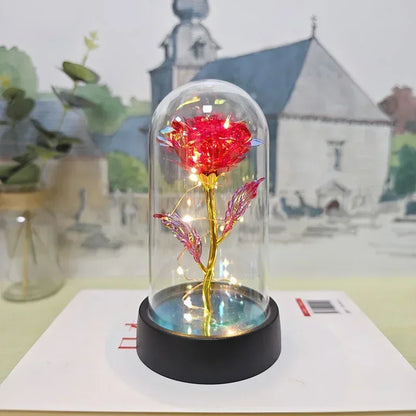 Eternal Rose LED Light Glass Dome