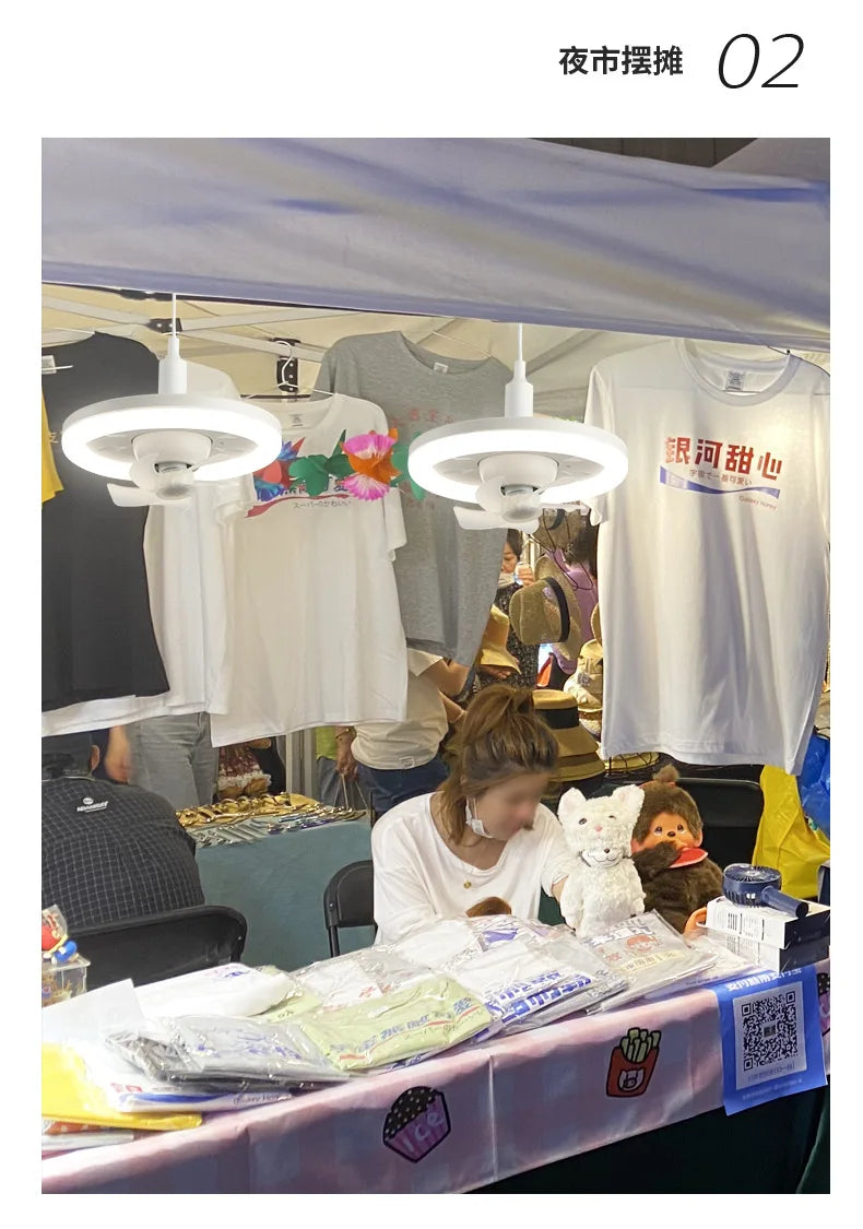 2 In 1 Swivel Fan Led Lamp