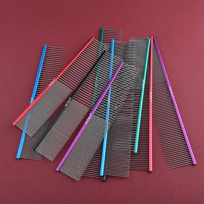 Light Aluminum Pet Comb Professional Dog Grooming Tool 5 Colors