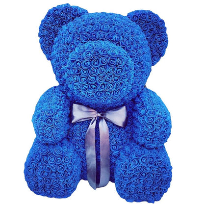 Artificial Foam Rose Panda Bear