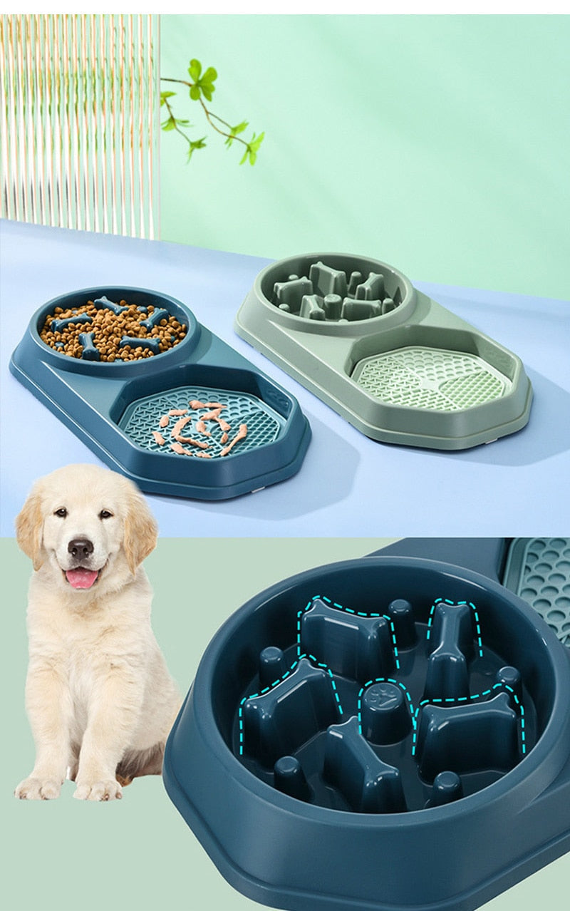 Dual Slow Feeder & Lick Mat Bowl
