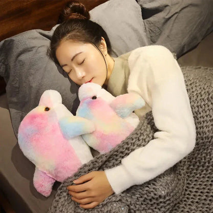 Luminous Plush Dolphin Pillow - Soft, Colorful LED Cushion for Kids