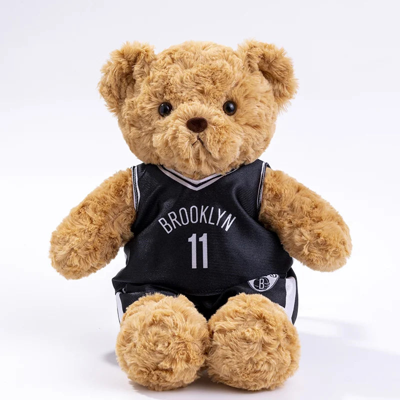 Cute 25cm Bear Plush Toy in Basketball Tee - Perfect Gift for Kids!