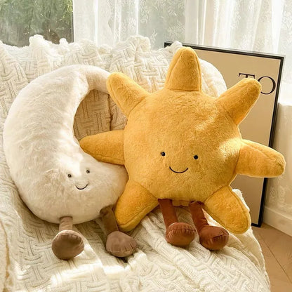 Cute Sun & Moon Pillows Soft Cozy