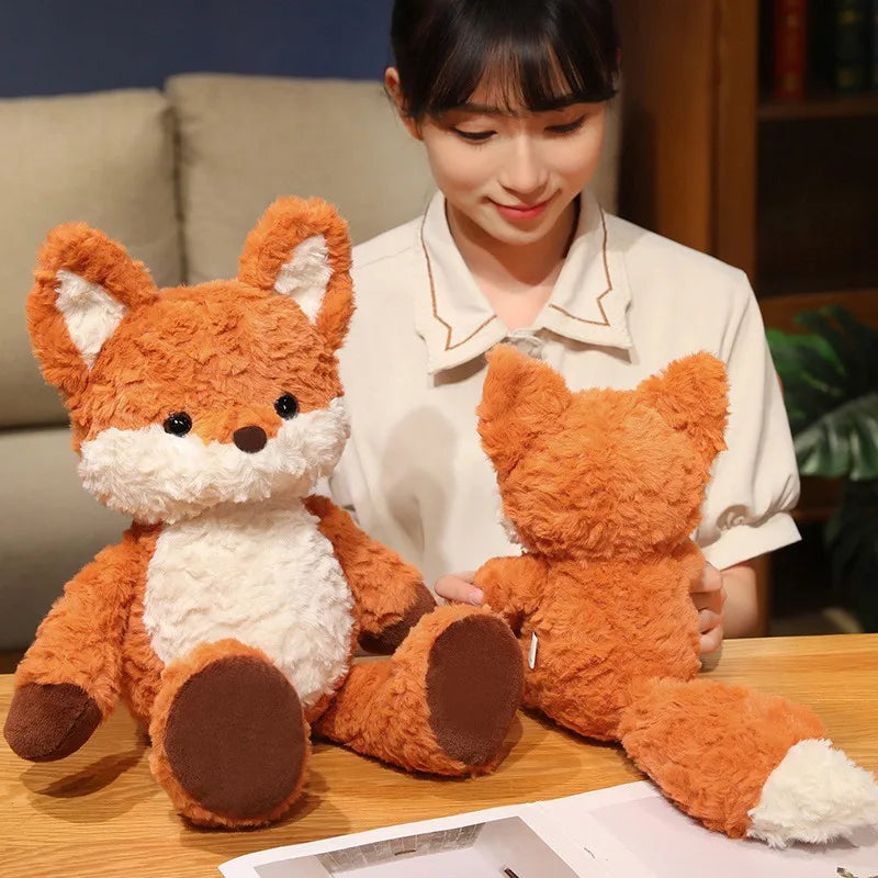 Cute Fluffy Fox Plush Toy - Soft Cartoon Stuffed Doll for Kids' Gifts