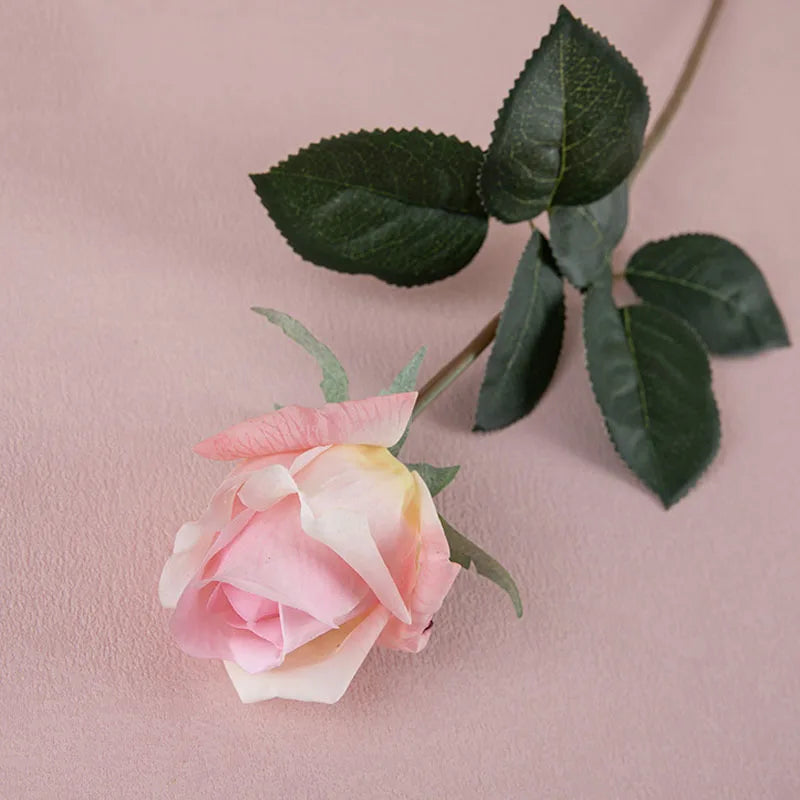 10-Piece Real Touch Moisturizing Rose Bud Artificial Flowers for Wedding and Home Decor
