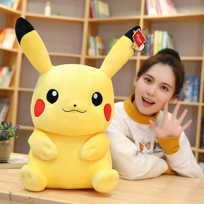 Kawaii Pikachu Plush Toy - Adorable Anime Throw Pillow for Kids & Friends