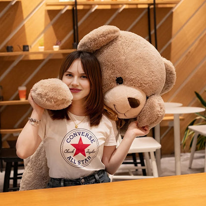 Giant American Bear Plush Toy Soft Stuffed Animal for Kids and Adults