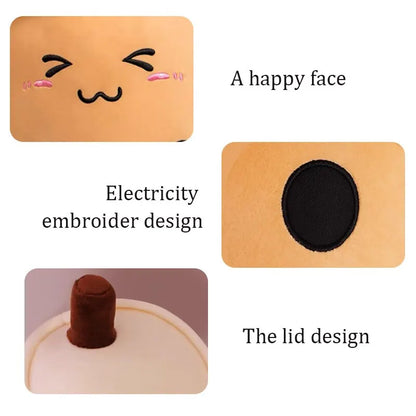 Cute Plush Milk Tea Cup Pillow - Adorable Decorative Toy for All Ages