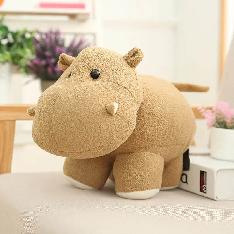Cute Chubby Hippo & Elephant Plush Toys