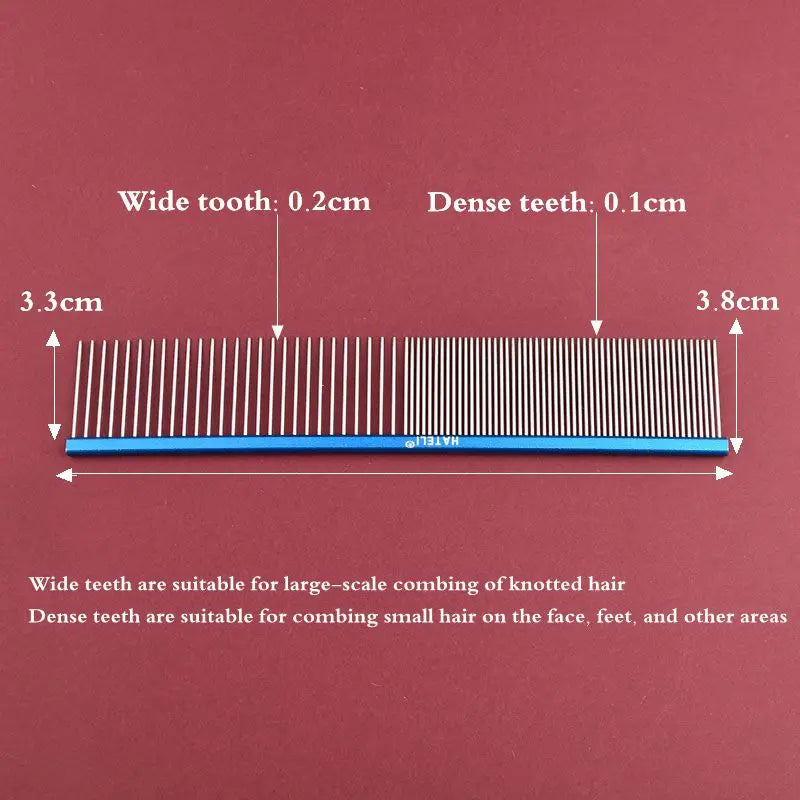 Light Aluminum Pet Comb Professional Dog Grooming Tool 5 Colors