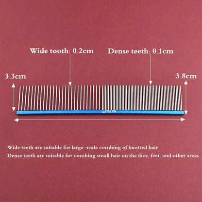 Light Aluminum Pet Comb Professional Dog Grooming Tool 5 Colors