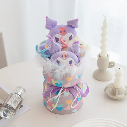 Kuromi Plush Flower Bouquet Kawaii Stuffed Doll