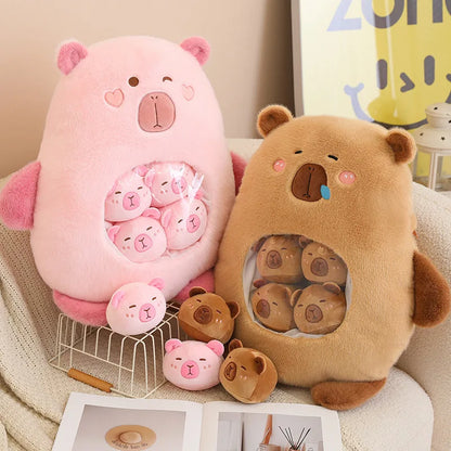 Capybara Squishy Plush Pillow - Adorable Mini Doll for Office Naps