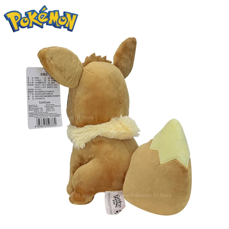 Kawaii 27cm Eevee Plush Toy - Soft Stuffed Animal for Kids' Gifts