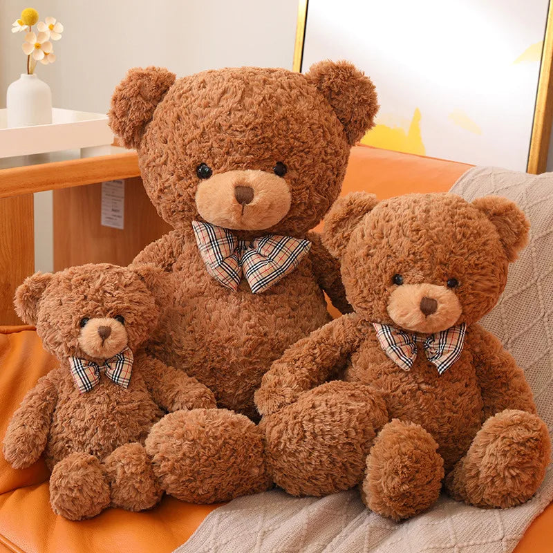 Big Size Bow Tie Teddy Bear Plush Toy - Soft Cartoon Stuffed Animal