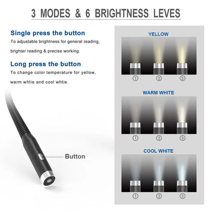 Led Rechargeable Handsfree Reading Lamp