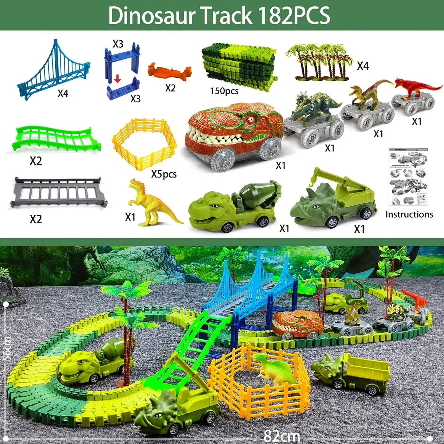 Electric Magic Climbing Dinosaur Track Toy