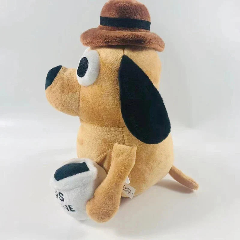 This Is Fine Meme Dog Plush Toy