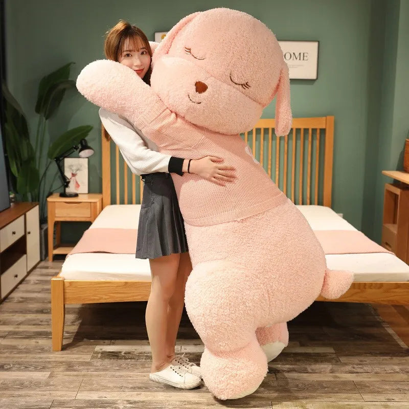 Giant Lying Dog Plush Pillow 80cm 100cm
