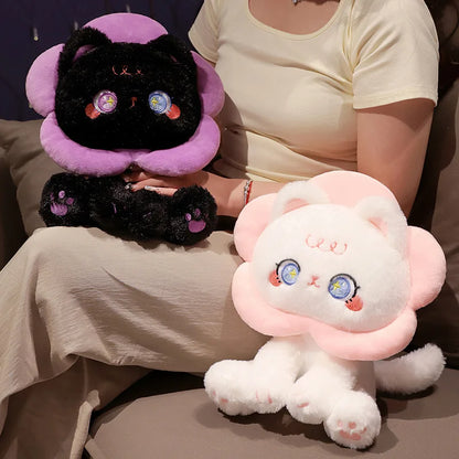 Cute Floral Cat Plush Toy 30cm Soft Stuffed Doll