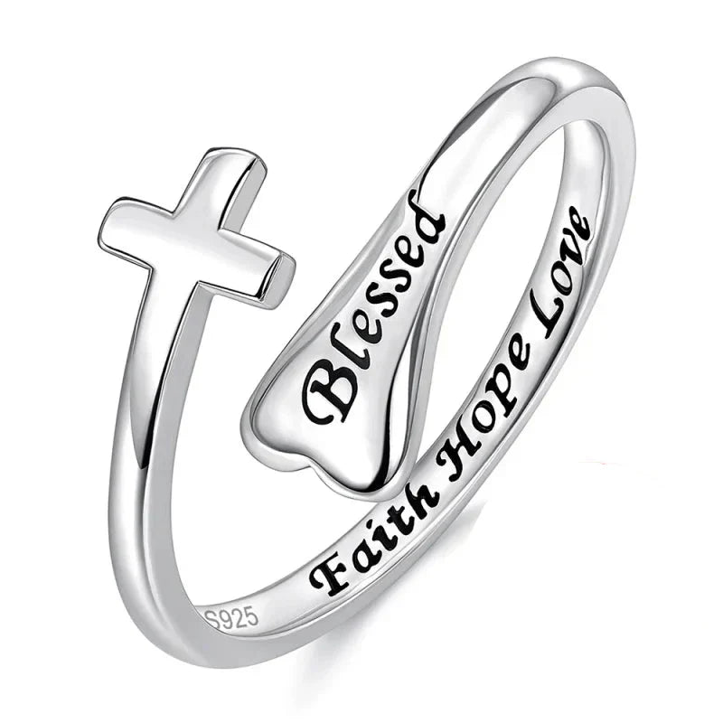 Delicate Adjustable 925 Sterling Silver Ring with Cubic Zirconia
