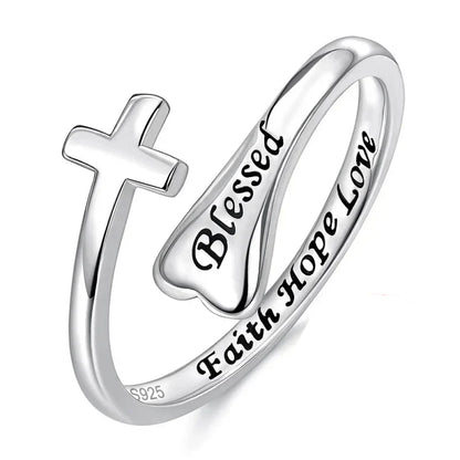 Delicate Adjustable 925 Sterling Silver Ring with Cubic Zirconia
