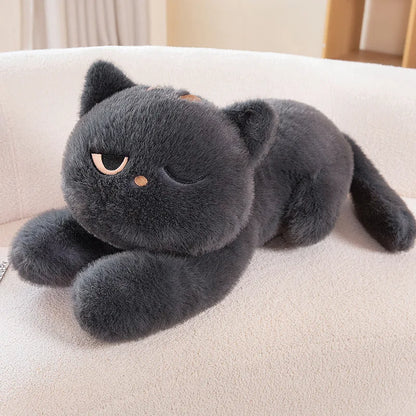 Sleeping Black Cat Plush