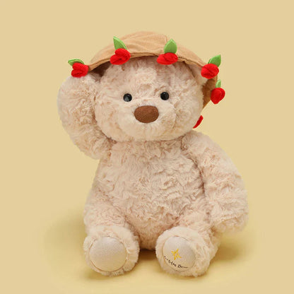 Teddy Bear with Roses Plush Toy Romantic Gift